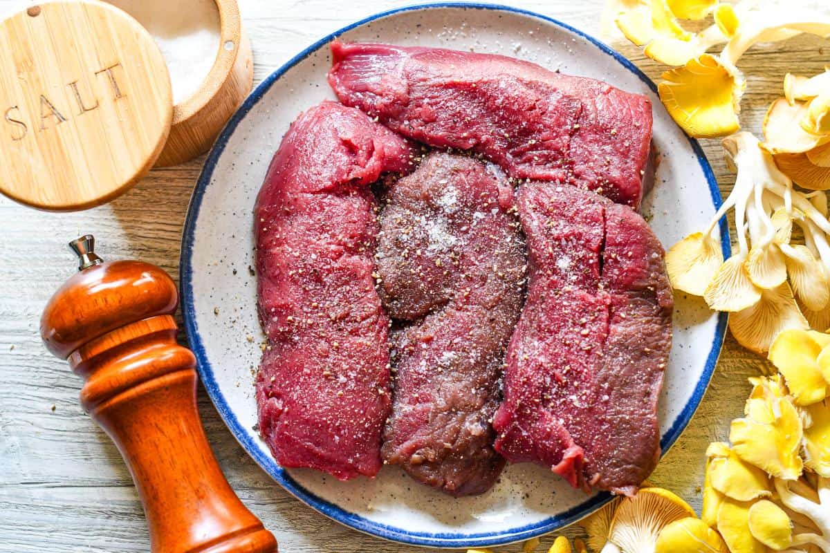 Antelope Steak and Oyster Mushrooms Recipe