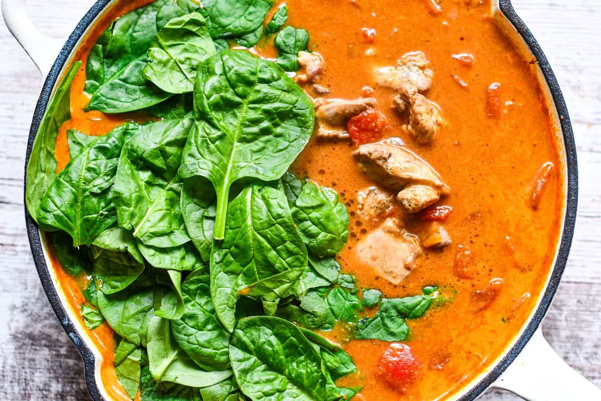 Indian Pheasant Recipe with Spinach