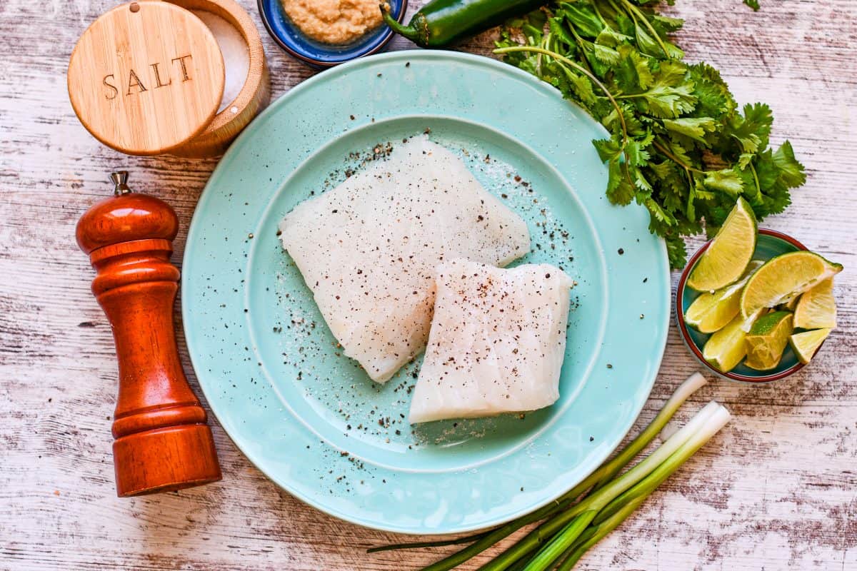 Halibut Steak with Cilantro-Lime Sauce Ingredients