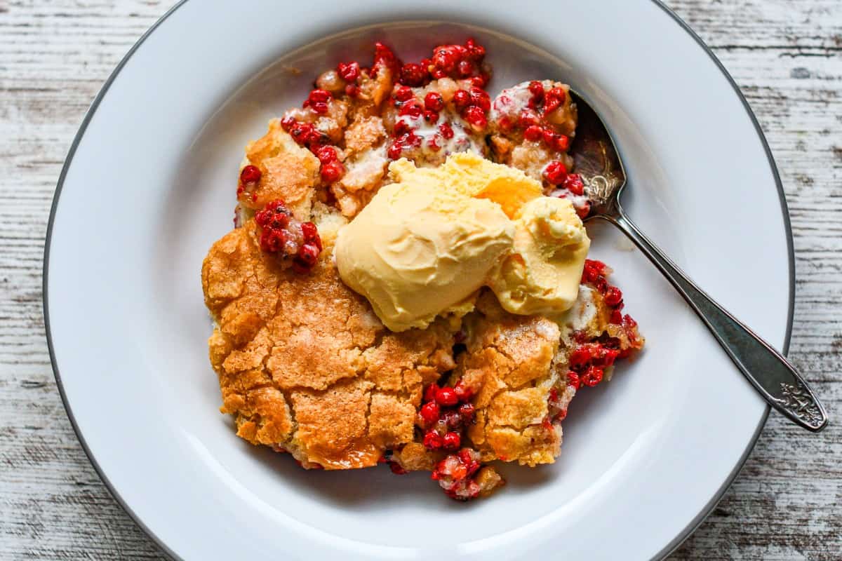 Silver Buffaloberry Cobbler with Ice Cream by Jeff Benda