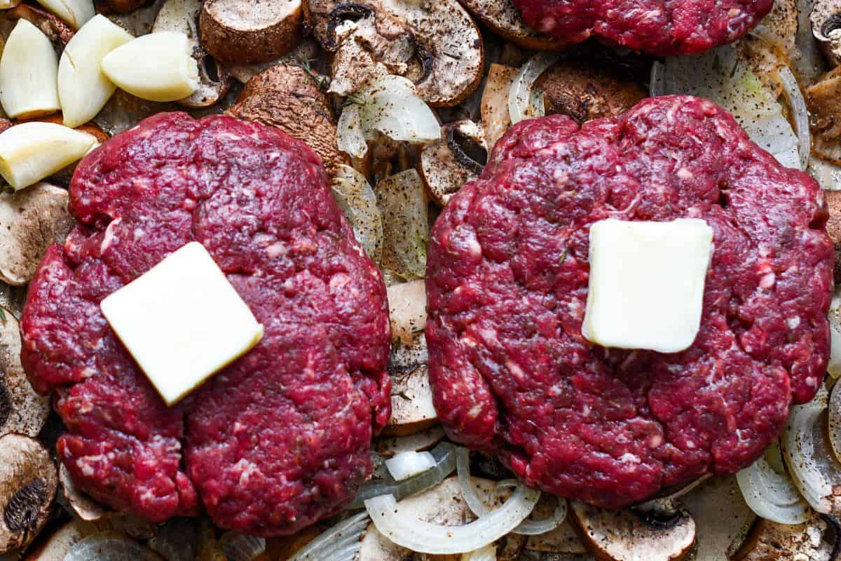 Venison Hamburger Steaks with Butter