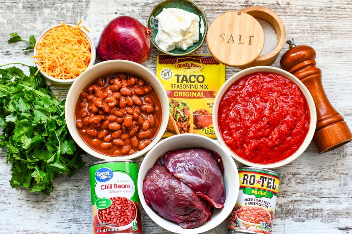 20-Minute Duck Chili with Taco Seasoning Ingredients