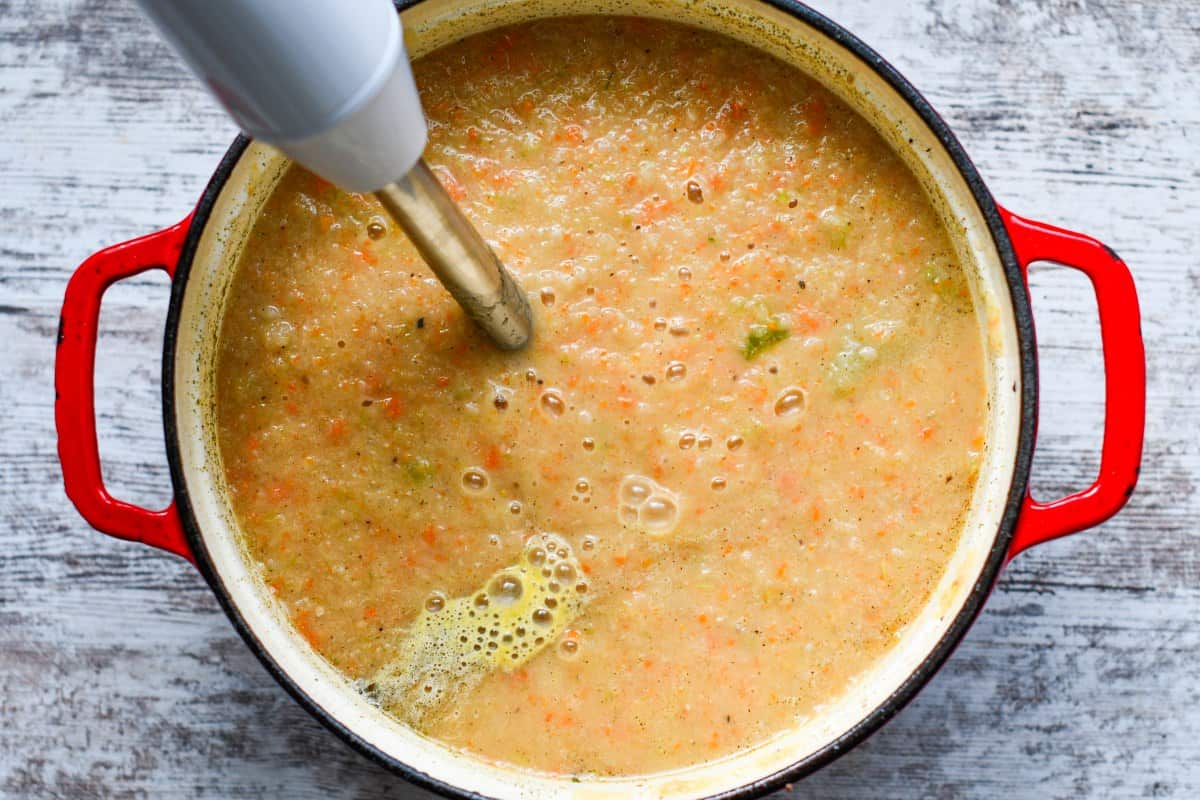 Creamy Potato Soup with Immersion Blender