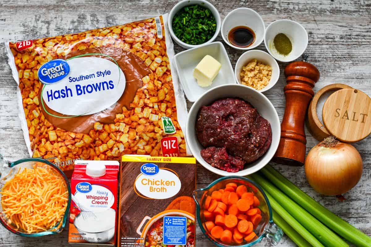 Hamburger Potato Soup Ingredients