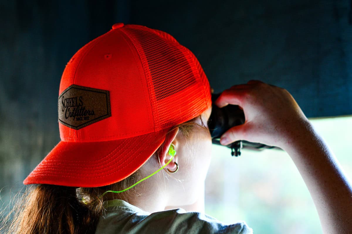 My daughter looking for deer in Alabama