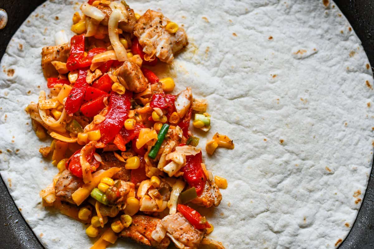 Fish Corn Roasted Red Peppers Filling