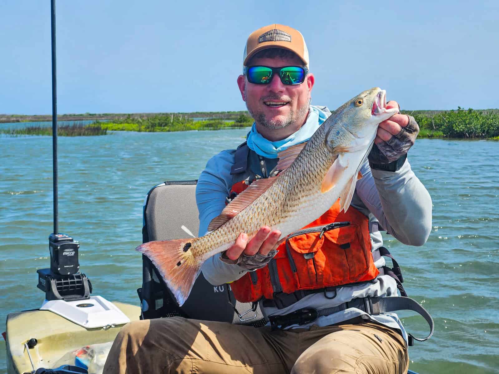 Jeffrey Coon with Texas Redfish on Matagorda Island Texas