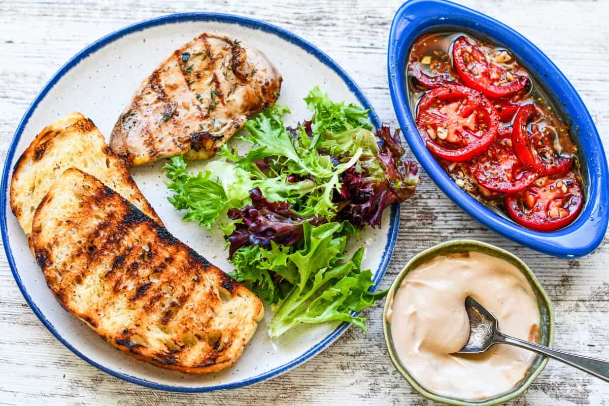 Grilled Pheasant Sandwich Ingredients by Jeff Benda