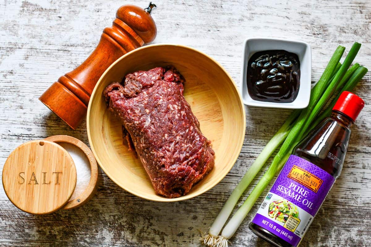 Hoisin Burger Ingredients by Jeff Benda