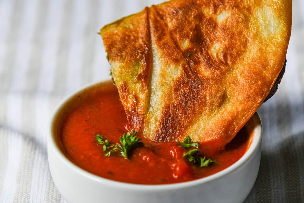 Italian Quesadilla with Pizza Sauce