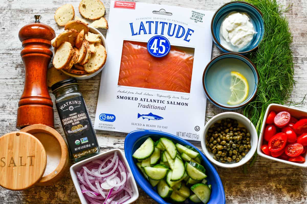 Smoked Salmon Salad Ingredients
