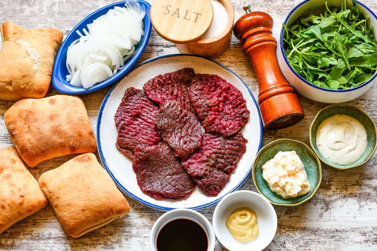 Venison Cube Steak Sandwich Ingredients
