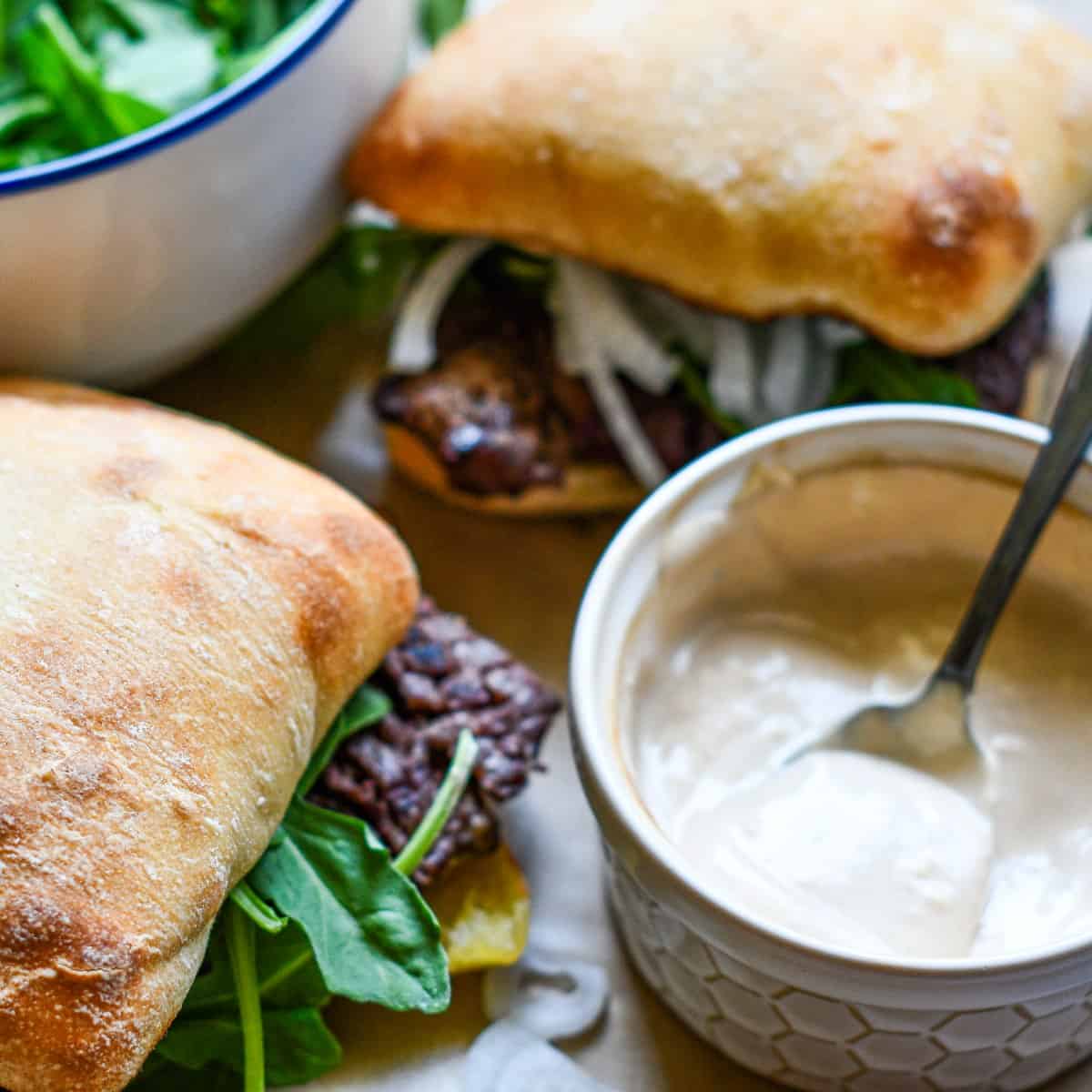 Venison Cube Steak Sandwiches with Blue Cheese Mayo