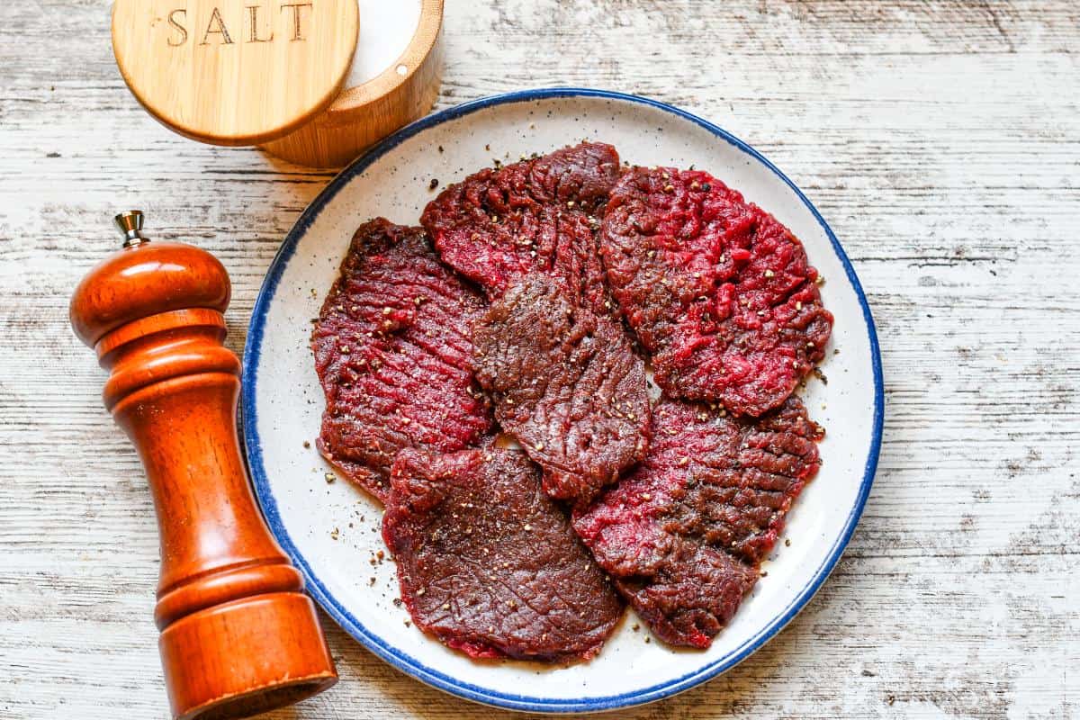 Venison Cube Steaks with Salt & Pepper