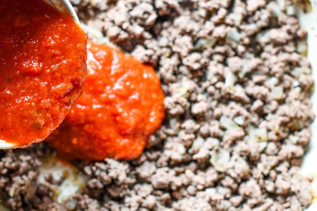 Deer Meat with Pizza Sauce