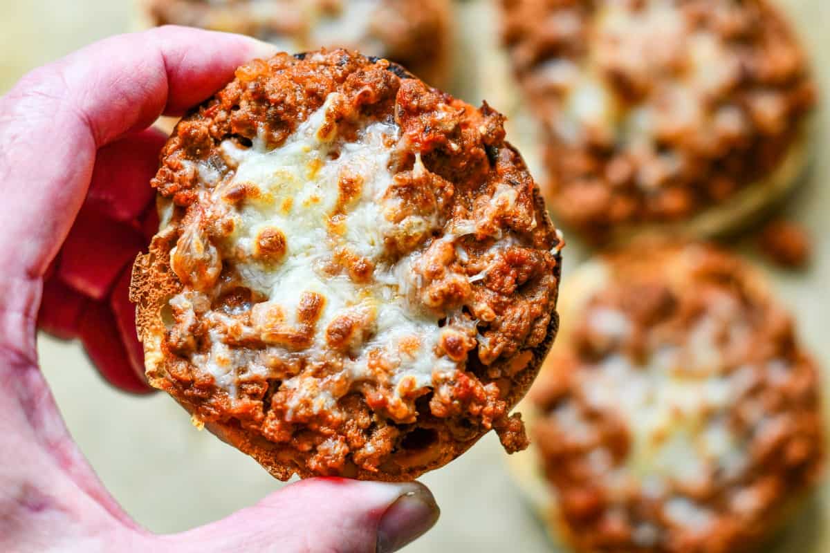 English Muffin Venison Pizza