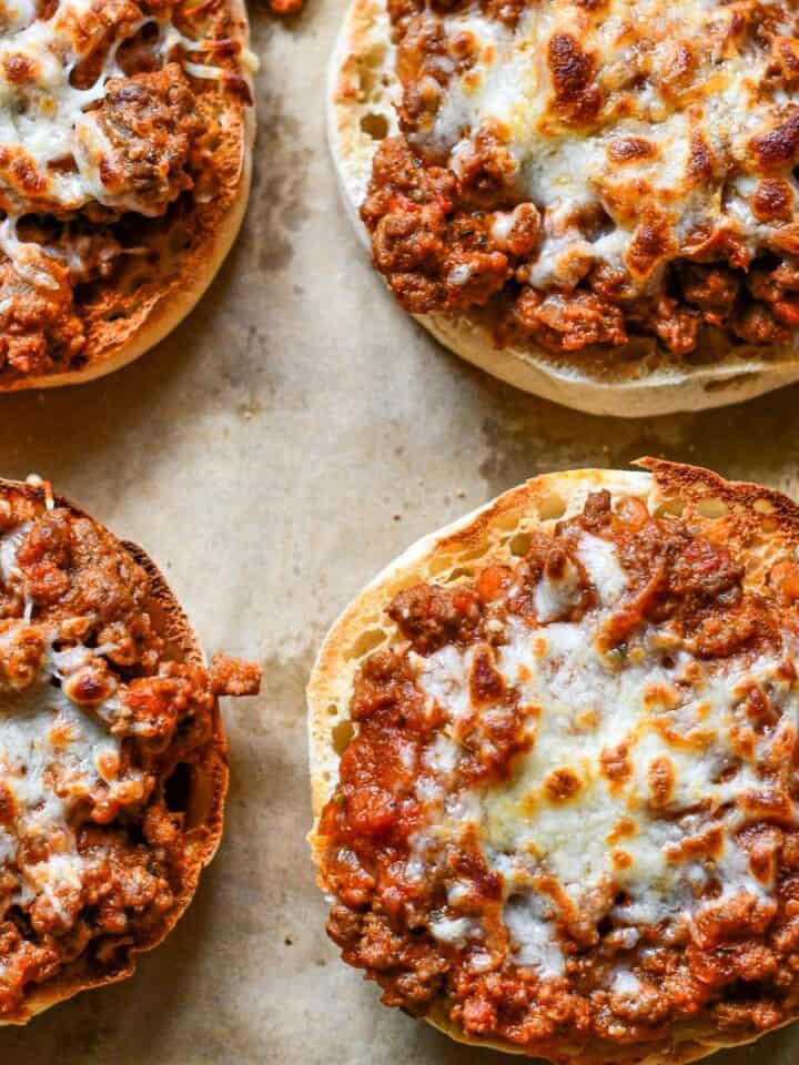 English Muffin Venison Pizzas Recipe by Jeff Benda