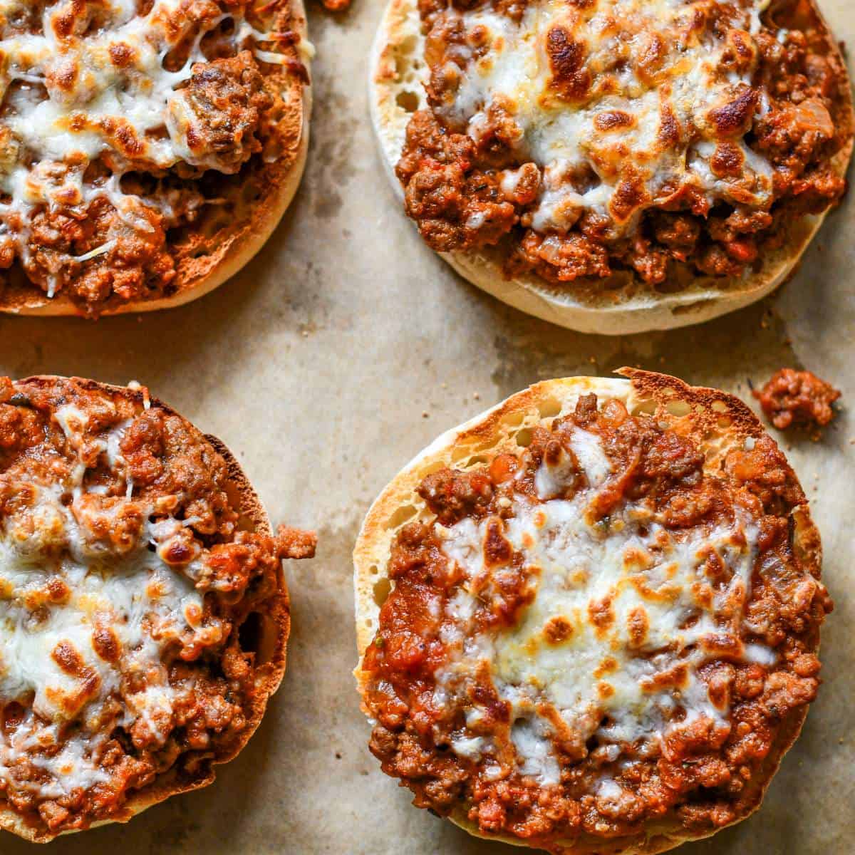 English Muffin Venison Pizzas Recipe by Jeff Benda