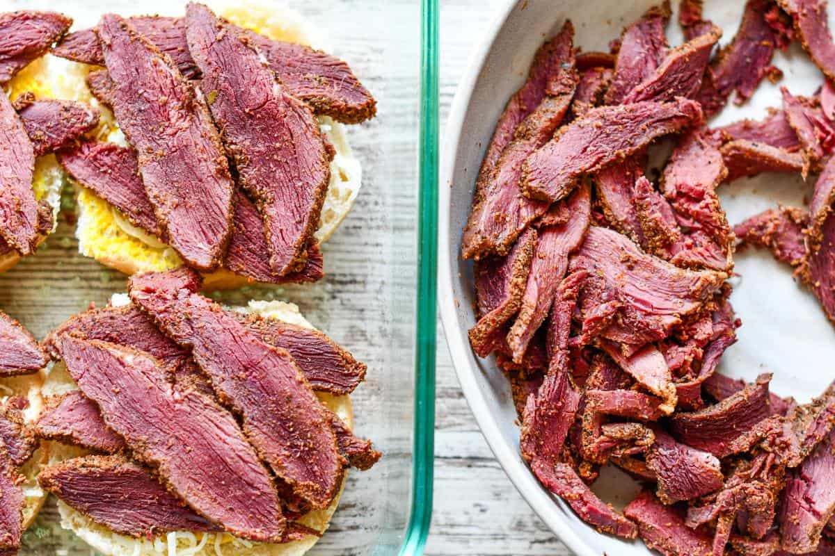 Goose Pastrami on Game Day Sandwiches