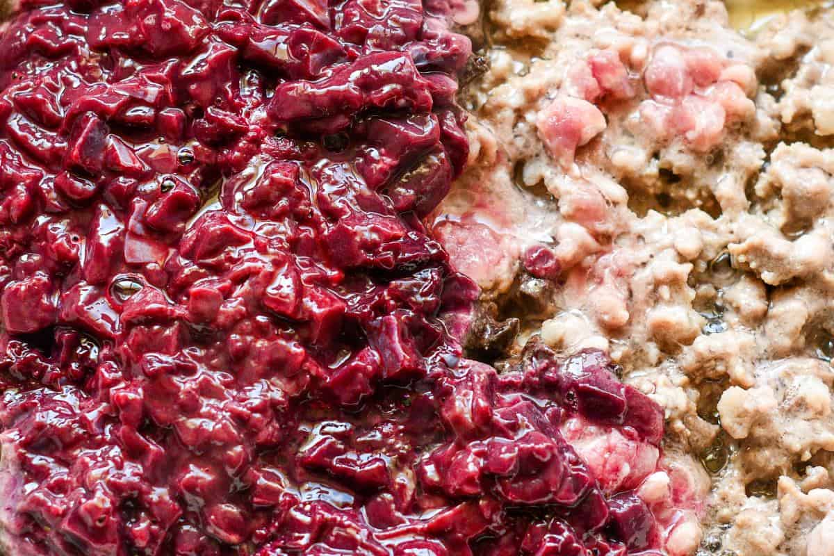 Deer Liver and Ground Pork for Dirty Rice