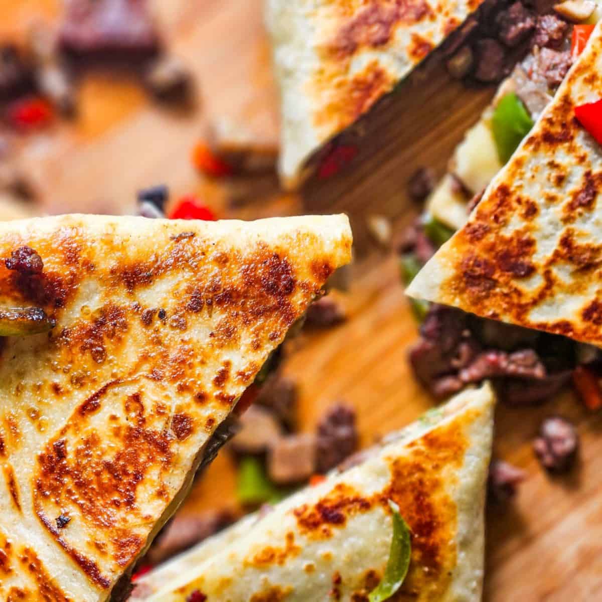 Goose & Pepper Philly Cheesesteak Quesadillas