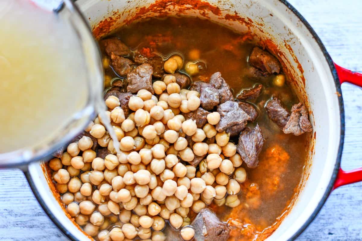 Chicken Broth & Garbanzo Beans for Venison & Pumpkin Chili Recipe