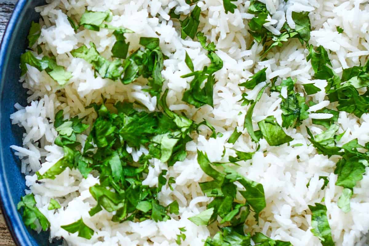 Cilantro Rice for Venison Burrito Rice Bowl