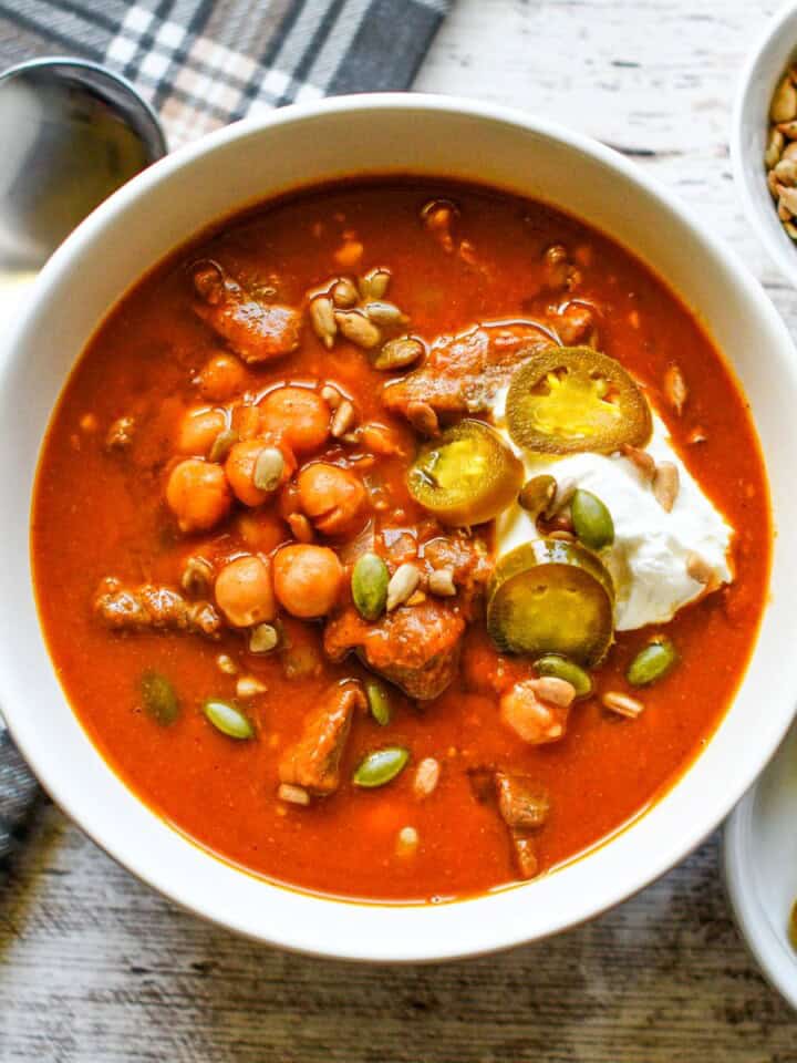 Easy Weeknight Venison & Pumpkin Chili by Jeff Benda