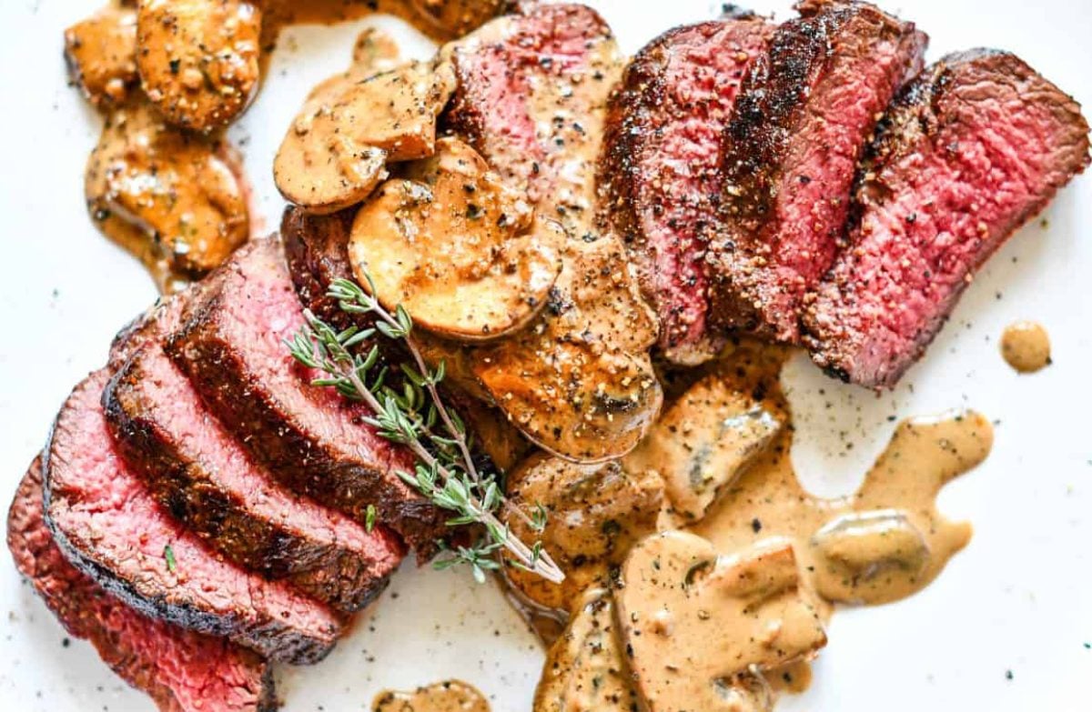 How to Cook Deer Steak with Creamy Mushroom Sauce